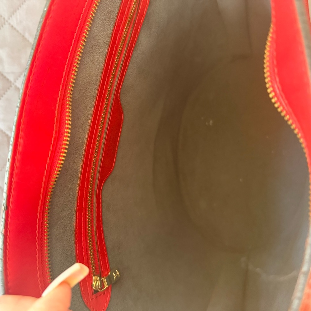 Authentic Louis Vuitton Red Epi Saint Jacques Tote - Picture 8 of 12
